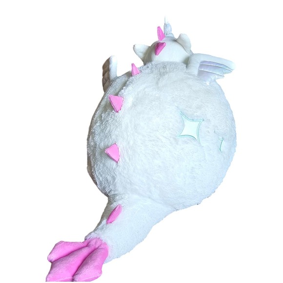 Large 18" Squishable Crystal Dragon Unicorn Plush Stuffed Animal - Picture 7 of 12